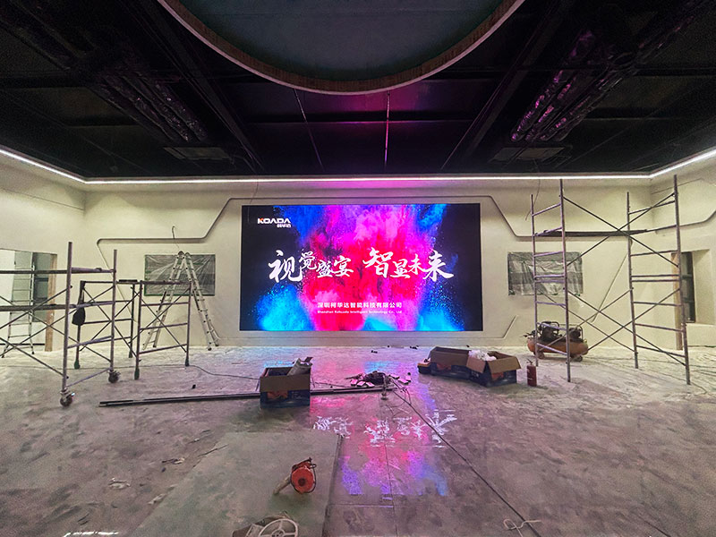 云南省昭通市昭通東站中鐵十局有限公司應用柯華達P2室內全彩LED顯示屏